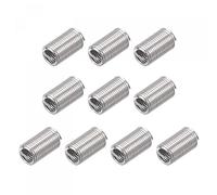 uxcell Insertos de rosca de alambre 1/4-28 UNF 3.0D 304 de acero inoxidable tipo helicoidal en espiral para reparación de tornillos de alambre roscado, funda de acero, 10 unidades