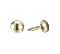 uxcell Juego de 100 tachuelas de tapicería para muebles, 6,4 x 13 mm, acero al carbono, para decoración del hogar, sofá, bricolaje, cabezas de uñas, color dorado