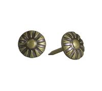 uxcell Juego de 100 tachuelas para tapicería, 100 unidades, 10 x 14 mm, acero al carbono para el hogar, sofá, bricolaje, cabezas de uñas decorativas, color bronce verde