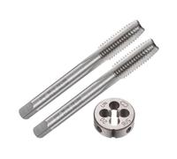 uxcell Juego de 3 piezas de grifo y troquel, 5/16-20 UN rosca y troquel redondo, herramienta de roscado de roscado y kit de troquel para reparación de roscas de tornillo de tuerca