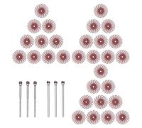 uxcell Juego de 30 discos de cerdas radiales de 1 pulgada, grano 220, kit de cepillo abrasivo para pulir huecos, surtido de ruedas de pulido con mandriles de vástago de 1/20.3 cm 3/81.3 cm para