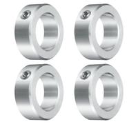uxcell Juego de 4 collares de tornillo de 1-1/8 pulgadas de diámetro, collares de eje de aluminio, diámetro exterior de 1-3/4 pulgadas y 5/8 pulgadas de grosor, collar de abrazadera de tornillo de