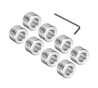 uxcell Juego de 8 collares de eje de tornillo de 1/4 pulgadas de diámetro, collares de eje de acero inoxidable 304, diámetro exterior de 1/2 pulgadas, 1/4 pulgadas de grosor, abrazadera de cuello de