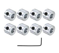 uxcell Juego de 8 collares de eje de tornillo de 1/8 pulgadas de diámetro interior de acero chapado en zinc, 3/8 pulgadas de diámetro exterior, abrazadera de eje de 1/4 pulgadas de ancho con llave