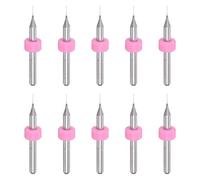 uxcell Juego de brocas micro PCB, 1/8 "vástago 0.25mm carburo de tungsteno sólido CNC grabado placa de circuito de impresión Brocas herramienta rotativa 10pcs