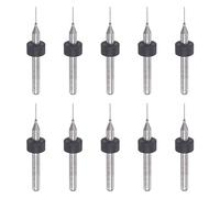 uxcell Juego de brocas micro PCB, 1/8 "vástago 0.35mm carburo de tungsteno sólido CNC grabado placa de circuito de impresión Brocas herramienta rotativa 10pcs
