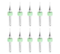 uxcell Juego de brocas micro PCB, 1/8 "vástago 0.3mm carburo de tungsteno sólido CNC grabado placa de circuito de impresión Brocas herramienta rotativa 10pcs