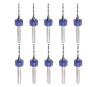 uxcell Juego de brocas micro PCB, 1/8 "vástago 1.25mm carburo de tungsteno sólido CNC grabado placa de circuito de impresión Brocas herramienta rotativa 10pcs