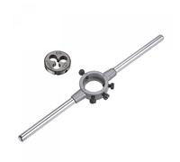 uxcell Juego de llaves de mango Die Stock, M4 x 0,5 roscado redondo y 20 mm (ajuste a troqueles M3.5-M6), soporte de llave ajustable herramienta manual