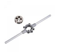 uxcell Juego de llaves de mango Die Stock, M8 x 1.25 roscado redondo y 25 mm (ajuste M7-M9 mueres) soporte de llave ajustable herramienta manual