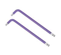 uxcell Llave hexagonal de extremo de bola de 8 mm, herramienta de reparación de acero S2 de brazo largo en forma de L 2 piezas