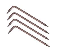 uxcell Llave Torx antimanipulación T6, llave de estrella con forma de L, brazo largo de 2.7 pulgadas, acero S2, 4 piezas