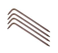 uxcell Llave Torx antimanipulación T7, llave de estrella con forma de L, brazo largo de 3.35 pulgadas, acero S2, 4 piezas