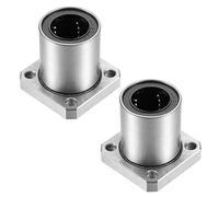 uxcell LMKUU/LUU - Rodamientos de bolas lineales, brida cuadrada para impresora 3D o CNC