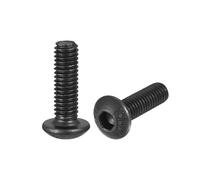 uxcell M3x10mm Hex Socket Botón Cabeza Tornillos Tornillos Acero Aleación 100pcs