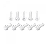 uxcell M3x10mm plástico Phillips pernos 100pcs PC Pan Head Machine Tornillos transparentes