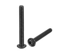 uxcell M3x25mm Hex Socket Botón Cabeza Tornillos Tornillos Acero Aleación 100pcs