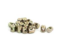 uxcell M5 x 10 mm chapado en Zinc amarillo Cruz Dowel ranurados Barril Tuercas 20 unidades