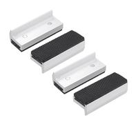uxcell Mandíbulas de tornillo de banco de aluminio de 3 pulgadas con imán, cubiertas de almohadillas de goma para carpintería, fabricación de bricolaje, fontanería, 2 pares