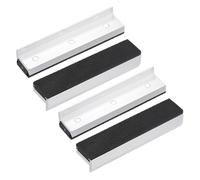 uxcell Mandíbulas de tornillo de banco de aluminio de 5 pulgadas con imán, cubiertas de almohadillas de goma para carpintería, fabricación de bricolaje, fontanería, 2 pares