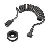 uxcell Manguera de ducha para bidé, manguera de tubo de resorte telescópica con cinta de fontanero, tubo de ducha flexible para inodoro, bidé, rociador, grifo de baño, ducha de mano, lavado de