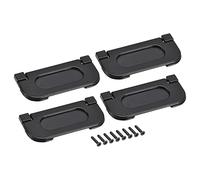 uxcell Manija de extracción de dedo 74x34x5mm Rectángulo para puerta de cajón negro 4pcs