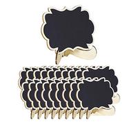 uxcell Mini pizarra con caballete de madera, diseño floral, para boda, cumpleaños, fiesta, mensaje, letrero, número de mesa, recordatorio de precio