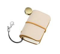 uxcell Miniature Notebook, 1.9 x 1.3 Vintage Portable Oiled Leather Pocket Tiny Notebooks Pocket Journal for Daily Travel Diary Drawing Writing Keychain Gifts, Brown