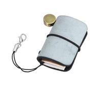 uxcell Miniature Notebook, 1.9 x 1.3 Vintage Portable Oiled Leather Pocket Tiny Notebooks Pocket Journal for Daily Travel Diary Drawing Writing Keychain Gifts, Black