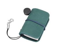 uxcell Miniature Notebook, 1.9 x 1.3 Vintage Portable Waxed Leather Pocket Tiny Notebooks Pocket Journal for Daily Travel Diary Drawing Writing Keychain Gifts, Blue