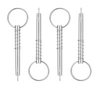 uxcell Pasador de liberación rápida, 4 piezas de diámetro de 8 mm, longitud efectiva de 53 mm, pin superior de acero inoxidable 316 completo con leva de caída y resorte para bisagra de cubierta