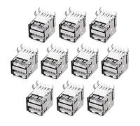 uxcell PCB Conector USB Tipo A de Doble Puerto Hembra Jack 8 Pines Horizontal 90 Grados 10 Piezas