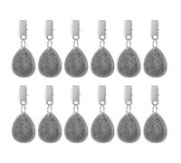 uxcell Pesos para mantel con clip de metal, 12 colgantes de mantel de mármol, colgante de mantel en forma de gota de agua, clips para mantel de picnic para decoración, cena familiar (gris oscuro)