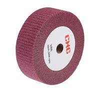 uxcell Rueda de pulido no tejida de 150 mm x 50 mm 320 Grit Rueda de pulido de alambre de nylon Dibujo abrasivo de aleta para acero inoxidable Cobre Rojo