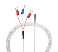 uxcell Sonda Sensor Temperatura PT100 RTD, Cable Termopar 3 Hilos Acero Inoxidable 100 cm, 2B grado