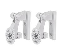 uxcell Soporte de cámara de seguridad ajustable, soporte de pared de plástico para CCTV de 110 mm de altura para montaje en sistema de vigilancia en el hogar, 2 piezas blancas