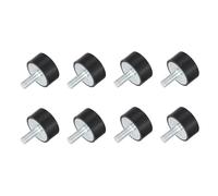 uxcell Soportes de goma de rosca M10, aisladores de vibración, amortiguador cilíndrico con tachuelas, 40 x 20 mm, 8 unidades