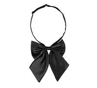 Uxcell sourcing map Pajarita con cuello halter y lazo pre-atada de color sólido ajustable para mujer, accesorio de vestuario Negro Talla única