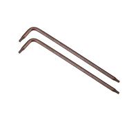 uxcell T7 Llave Torx antimanipulación a prueba de estrellas, brazo largo en forma de L de 3.35 pulgadas, acero S2 2 piezas