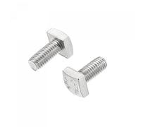 uxcell Tornillo de cabeza cuadrada, 2 tornillos de máquina cuadrados de acero inoxidable grado C de grado C de acero inoxidable 304