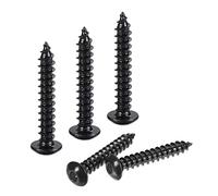 uxcell Tornillos autorroscantes del zócalo hexagonal, tornillo de madera del acero de carbono M4 x 25m m 100pcs