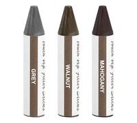 uxcell Varilla de relleno de madera, 3 palitos de cera marcadores de retoque de madera, crayones de muebles para arañazos, agujeros, mesas de grietas, escritorios, reparación de suelos de madera, gris