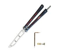 uxcellmo Formación plegable de acero inoxidable ligero Flip Stick con juegos de tornillos de repuesto YF-751 (negro)
