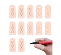 UXEWKL 12 unidades dedales de gel con orificios de aireación, fundas reutilizables, protectores de dedos, protección para las puntas de los dedos, heridas, grietas y ampollas