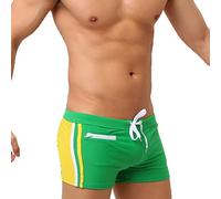 UXH Pantalones cortos de natación con almohadilla pushup para hombre, bolsillo acolchado, traje de baño sexy, bañador de sol, surf, playa, pantalones cortos, forro polar verde con licencia oficial