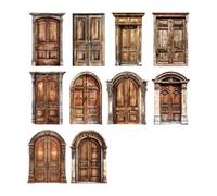 UxicRuya 10 Piezas de álbum de Recortes de Recortes Dechesivo de Puerta Vintage Puta para La Puerta de La Puerta del Collage Festivales de La Sala del, Style C, Individual