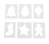 UxicRuya 6 Piezas de Plantilla Cuadrada para Acolchado, Patchwork Navideño, Guía de Costura de Movimiento DIY, Regla de Costura para Acolchado, Suministros de