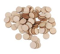 UxicRuya Adornos Decorativos de Madera MDF con Forma de Corazones Y Estrellas, Hechos de Madera Cortada, 100 piezas 20 mm