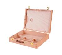 UxicRuya Caja de Almacenamiento para Suministros de Artista, Estuche para Pintura, Contenedor Portátil, Construcción de Madera Resistente para Lápices, Pintura, L