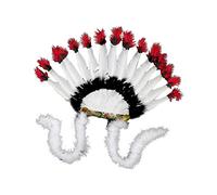 UxicRuya de Plumas, Decoración de Sombrero de Jefe, Diadema, para Mardi Gras, Fiesta de Escenario, de Baile de Hallow, Estilo un